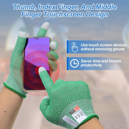 Cut Resistant Gloves Touchscreen Level 5 Protection Cutting Gloves Anti Cut Kitchen Work Glove for Slicing