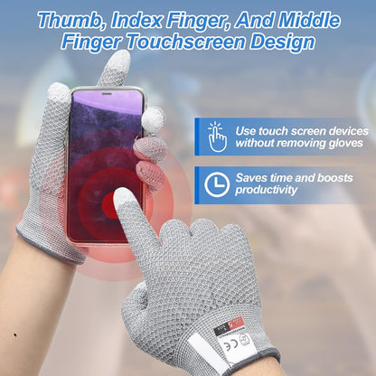 Cut Resistant Gloves Touchscreen Level 5 Protection Cutting Gloves Anti Cut Kitchen Work Glove for Slicing