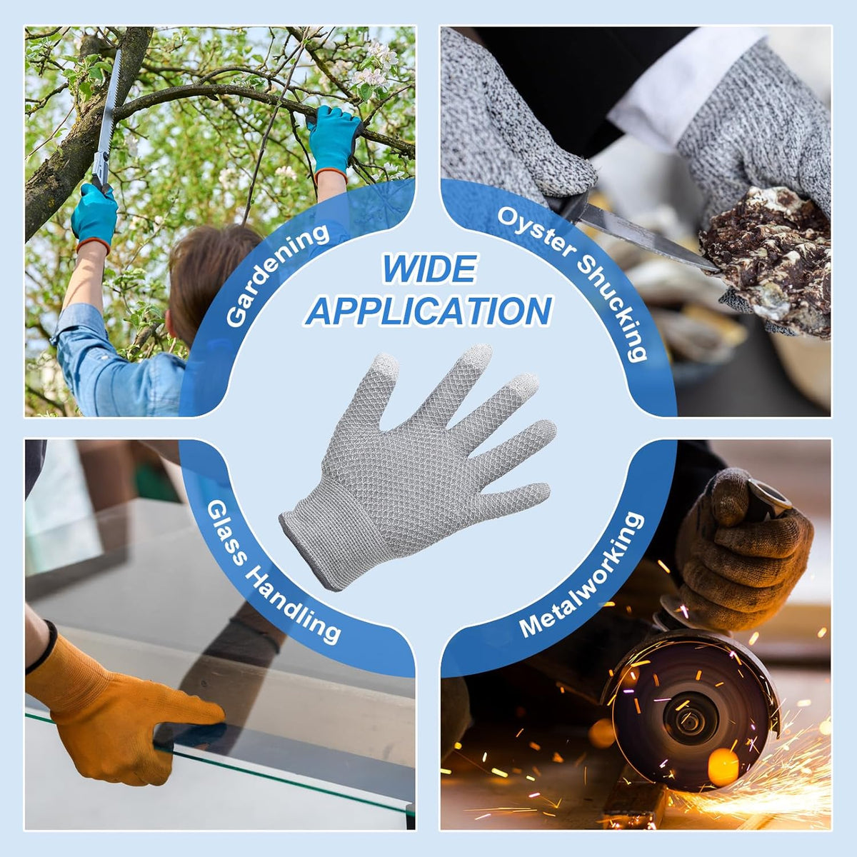 Cut Resistant Gloves Touchscreen Level 5 Protection Cutting Gloves Anti Cut Kitchen Work Glove for Slicing