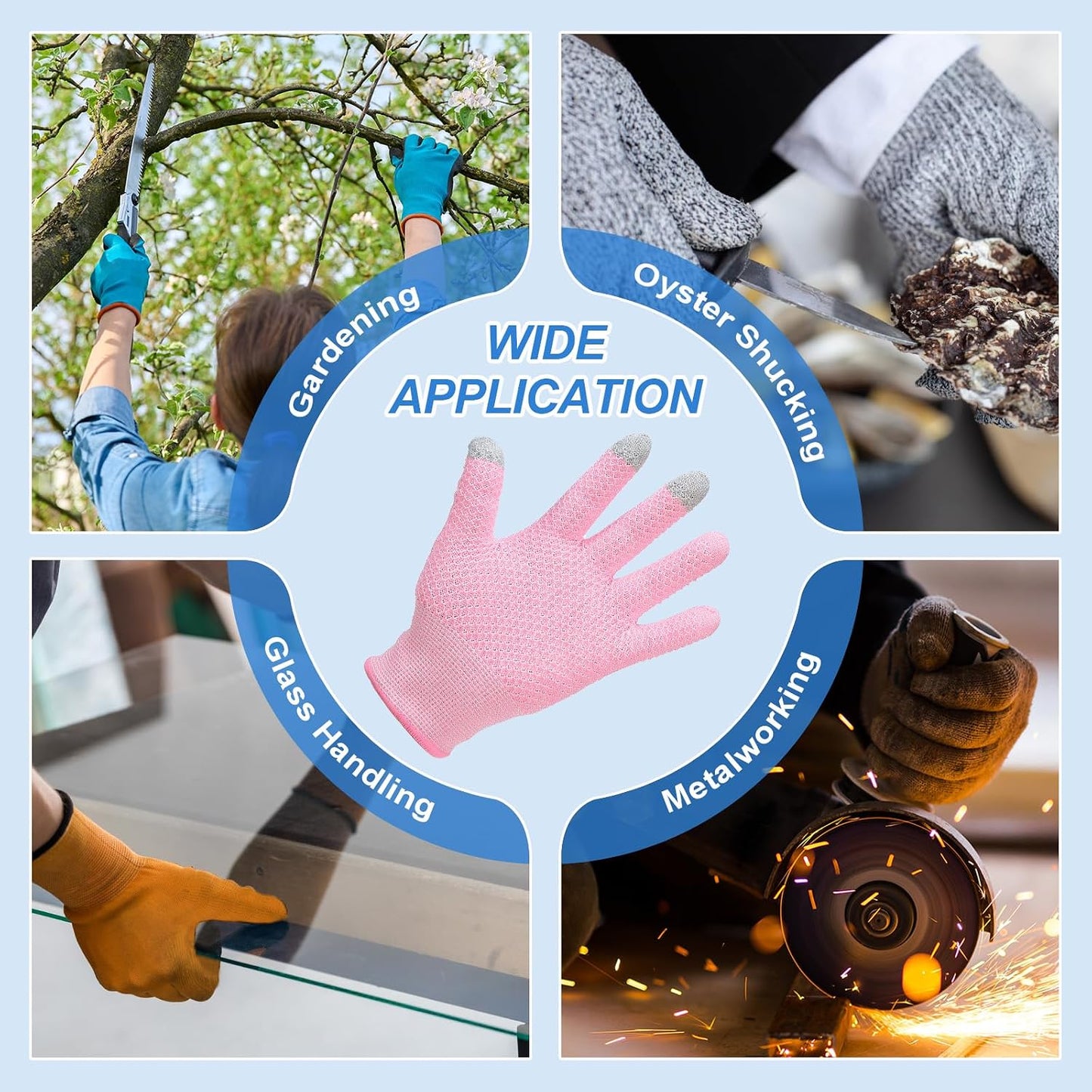 Cut Resistant Gloves Touchscreen Level 5 Protection Cutting Gloves Anti Cut Kitchen Work Glove for Slicing