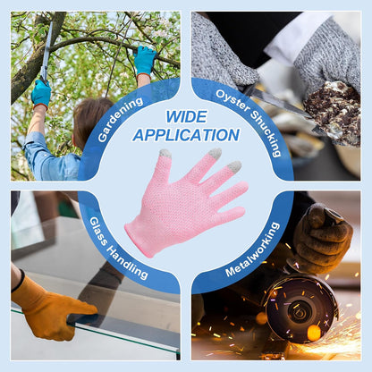Cut Resistant Gloves Touchscreen Level 5 Protection Cutting Gloves Anti Cut Kitchen Work Glove for Slicing