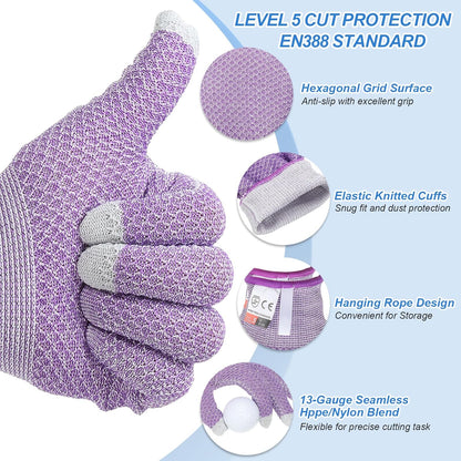 Cut Resistant Gloves Touchscreen Level 5 Protection Cutting Gloves Anti Cut Kitchen Work Glove for Slicing