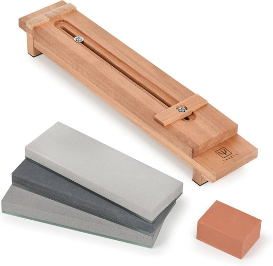 Whetstone Kit - Made in Japan - 5 Piece Knife Sharpening Glass Stone Set
