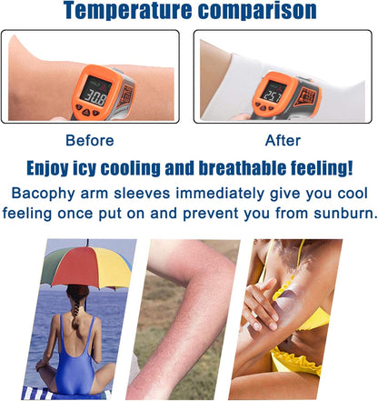 3/6 Pairs UV Protection Cooling Arm Sleeves Women Men, UPF 50 Arm Cover
