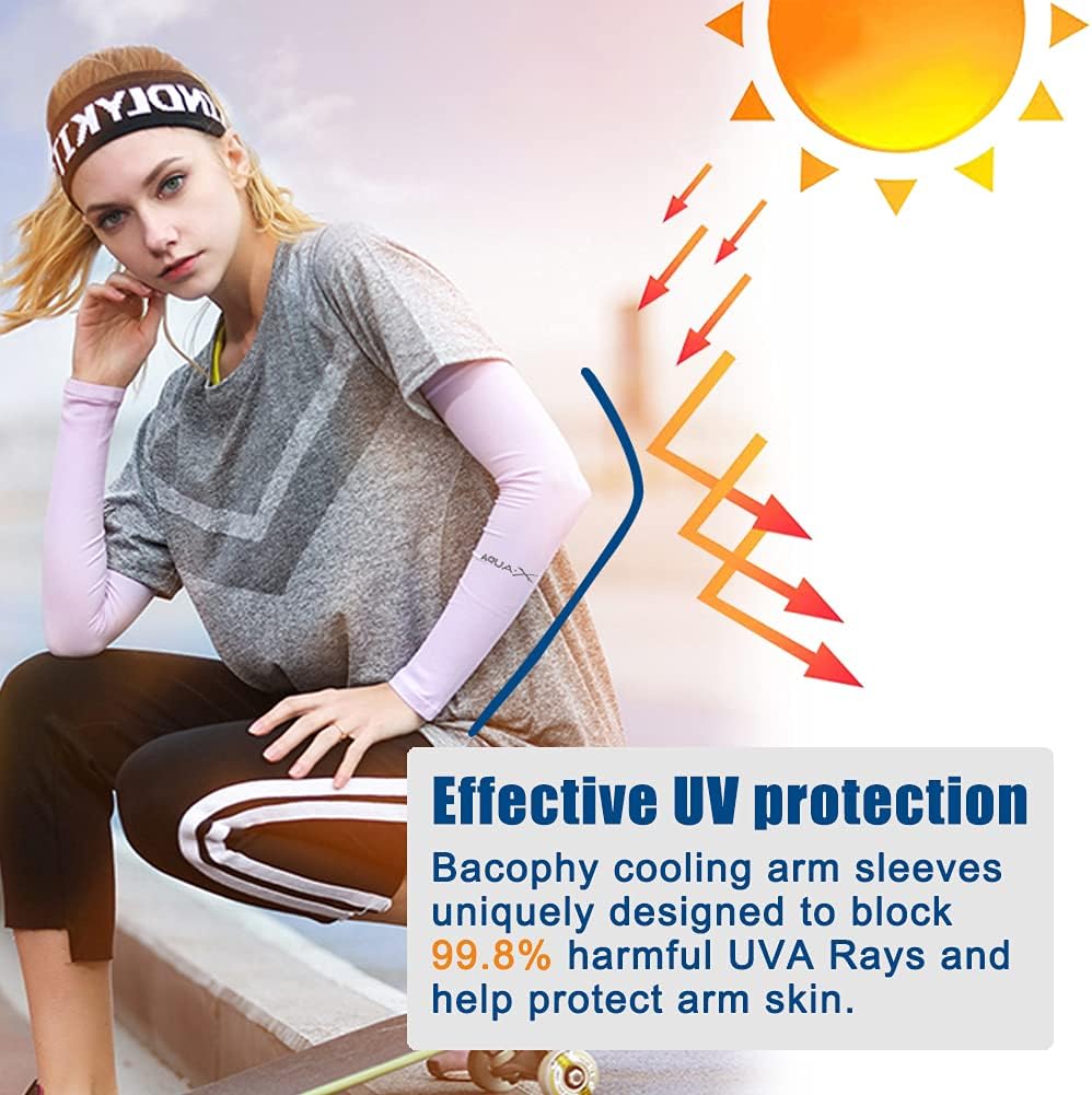 3/6 Pairs UV Protection Cooling Arm Sleeves Women Men, UPF 50 Arm Cover