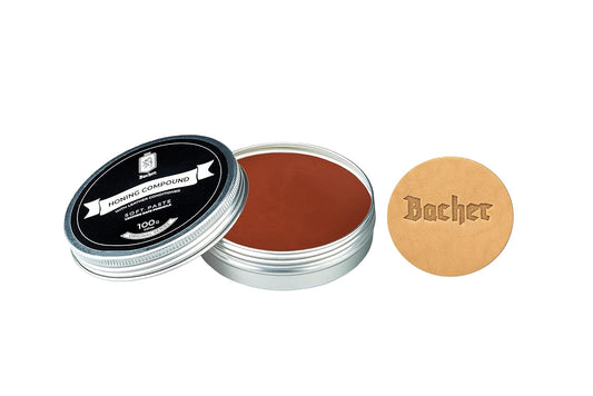 Polishing Compound - Medium Red Stropping Compound - Leather Strop Sharpening Buffing Compound with applicator – 100g (3.53 Oz)