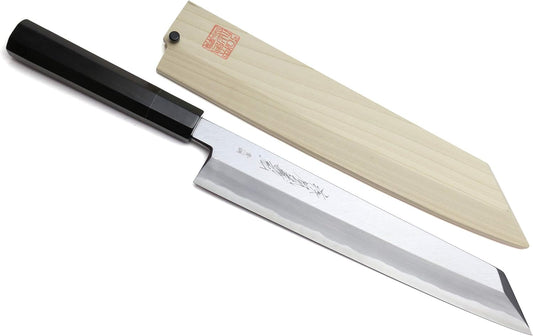 Yoshihiro Aonamiuchi Blue Steel #1 Kiritsuke Multipurpose Chef Knife (10.5" (270mm), Ebony Handle)