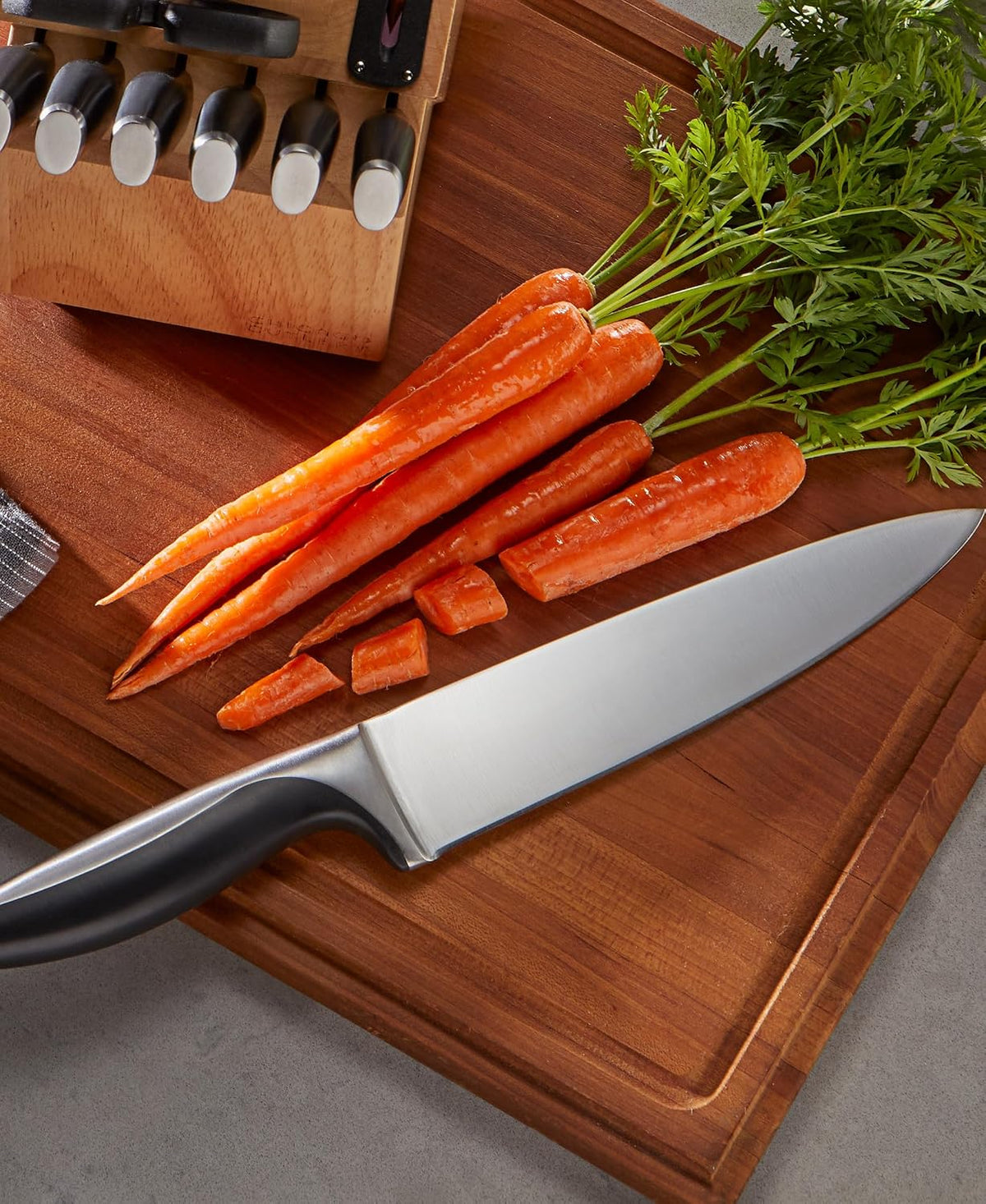 Avondale (12-PC) Built-In Sharpener Kitchen Knife Block Set with Steak Knives, Ergonomic Handles and Sharp Stainless Steel Professional Chef Knife Set