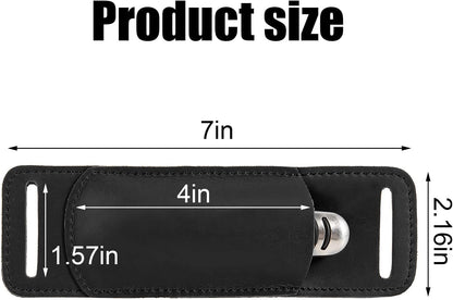 Leather Knife Sheath for Belt - Horizontal Carry Pocket Holder, EDC Belt Organizer, Handmade Compact Draw Holster, Pocket Organizer, Sheath for Folding Knife - Gifts for Men Dad