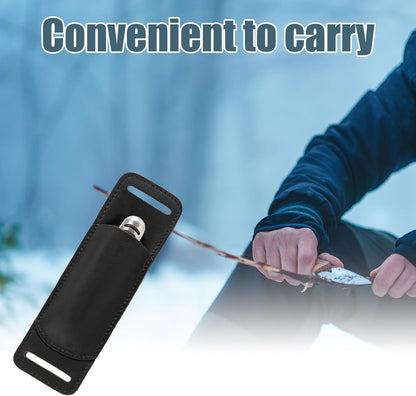 Leather Knife Sheath for Belt - Horizontal Carry Pocket Holder, EDC Belt Organizer, Handmade Compact Draw Holster, Pocket Organizer, Sheath for Folding Knife - Gifts for Men Dad