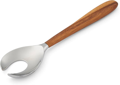 Curvo Cheese Set | Cheese Knife and Fork Utensil Set for Charcuterie Board | Made of Stainless Steel and Acacia Wood | Designed by Steve Cozzolino