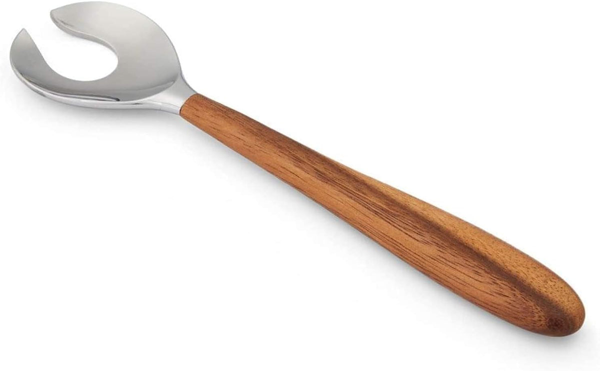 Curvo Cheese Set | Cheese Knife and Fork Utensil Set for Charcuterie Board | Made of Stainless Steel and Acacia Wood | Designed by Steve Cozzolino
