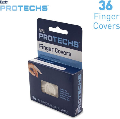 First Aid Finger Covers, 12 Count, Small, Medium, Large, X-Large, Protects Finger While Healing From Injury (3 Pairs Each of S/M/L/XL) (69626)