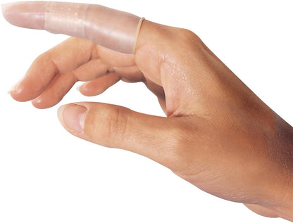 First Aid Finger Covers, 12 Count, Small, Medium, Large, X-Large, Protects Finger While Healing From Injury (3 Pairs Each of S/M/L/XL) (69626)