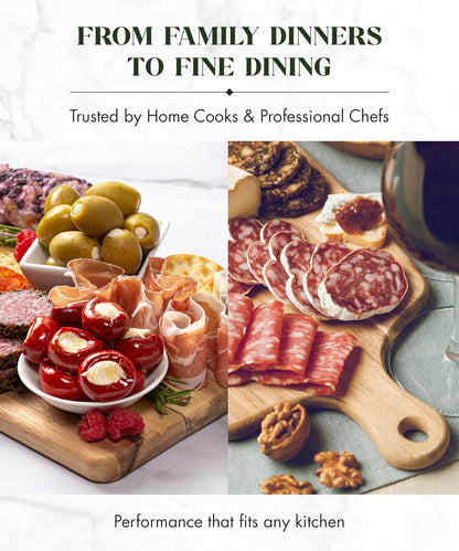 Canadian Maple Wood Cutting Board with Handle, 7 x 10 x 0.75 in | Multi-Purpose Charcuterie Board, Flat Paddle, for Meat, Cheese, Veggies, Serving