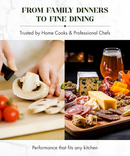Canadian Maple Wood Cutting Board with Handle, 7 x 10 x 0.75 in | Multi-Purpose Charcuterie Board, Flat Paddle, for Meat, Cheese, Veggies, Serving