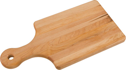 Canadian Maple Wood Cutting Board with Handle, 7 x 10 x 0.75 in | Multi-Purpose Charcuterie Board, Flat Paddle, for Meat, Cheese, Veggies, Serving
