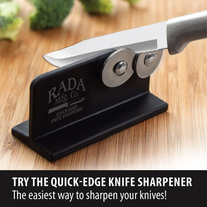 Quick Edge Knife Sharpener (R119) | 3.5" x 2" Stainless Steel Wheels
