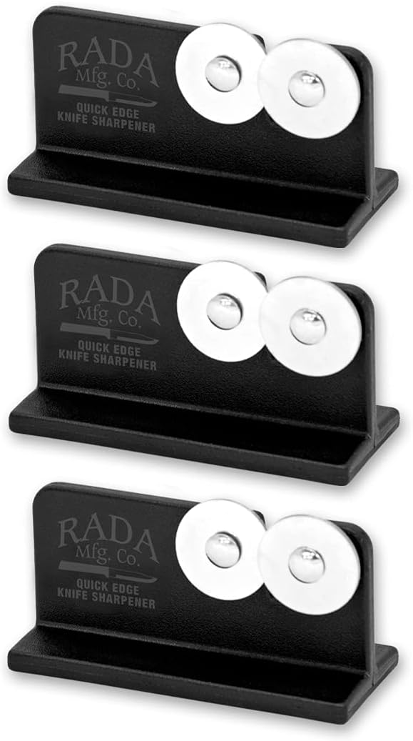 Quick Edge Knife Sharpener (R119) | 3.5" x 2" Stainless Steel Wheels