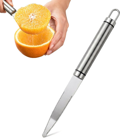 Grapefruit Knife, Curved Double-Sided Serrated Stainless Steel, 1-Pack