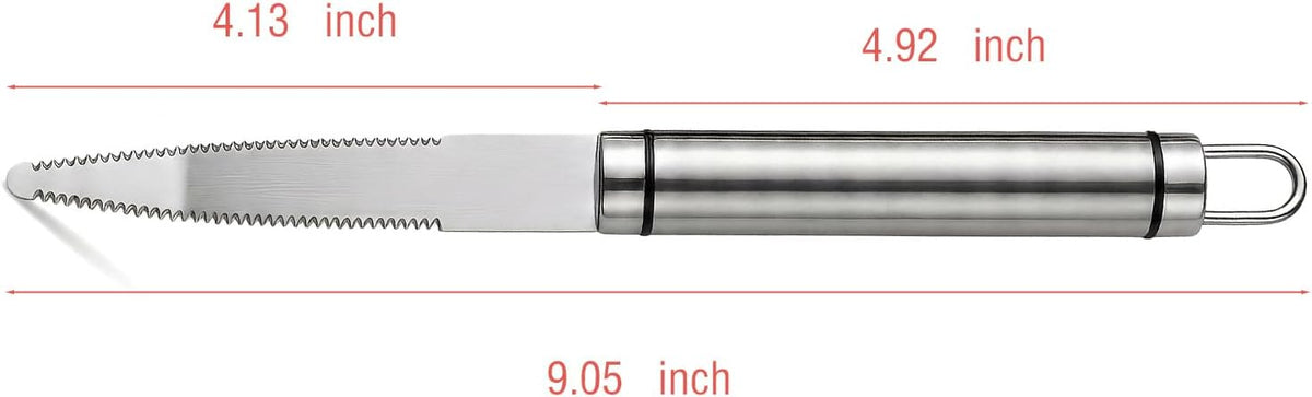 Grapefruit Knife, Curved Double-Sided Serrated Stainless Steel, 1-Pack