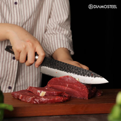 Utility Knife - 5-Inch Professional Kitchen Utility Knife - Hammered Black Oxide Blade Japanese 9CR18MOV High Carbon Stainless Steel - Ergonomic Pakkawood Handle with Present Box