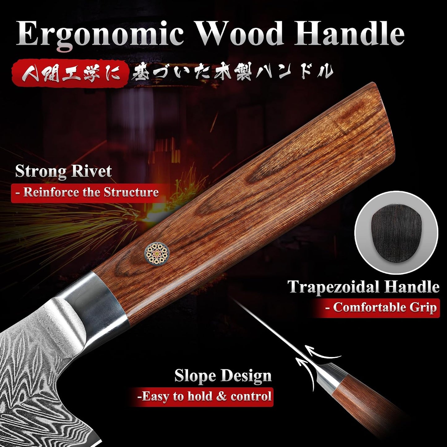 Chef Boning Knife | Full Tang Deboing Fruit Potato Knife