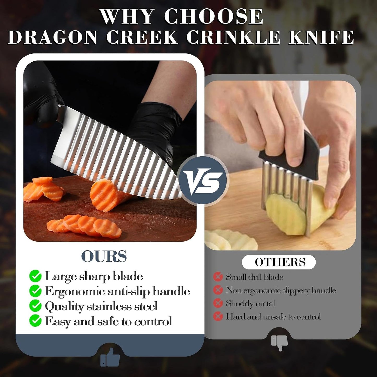 Chef Boning Knife | Full Tang Deboing Fruit Potato Knife