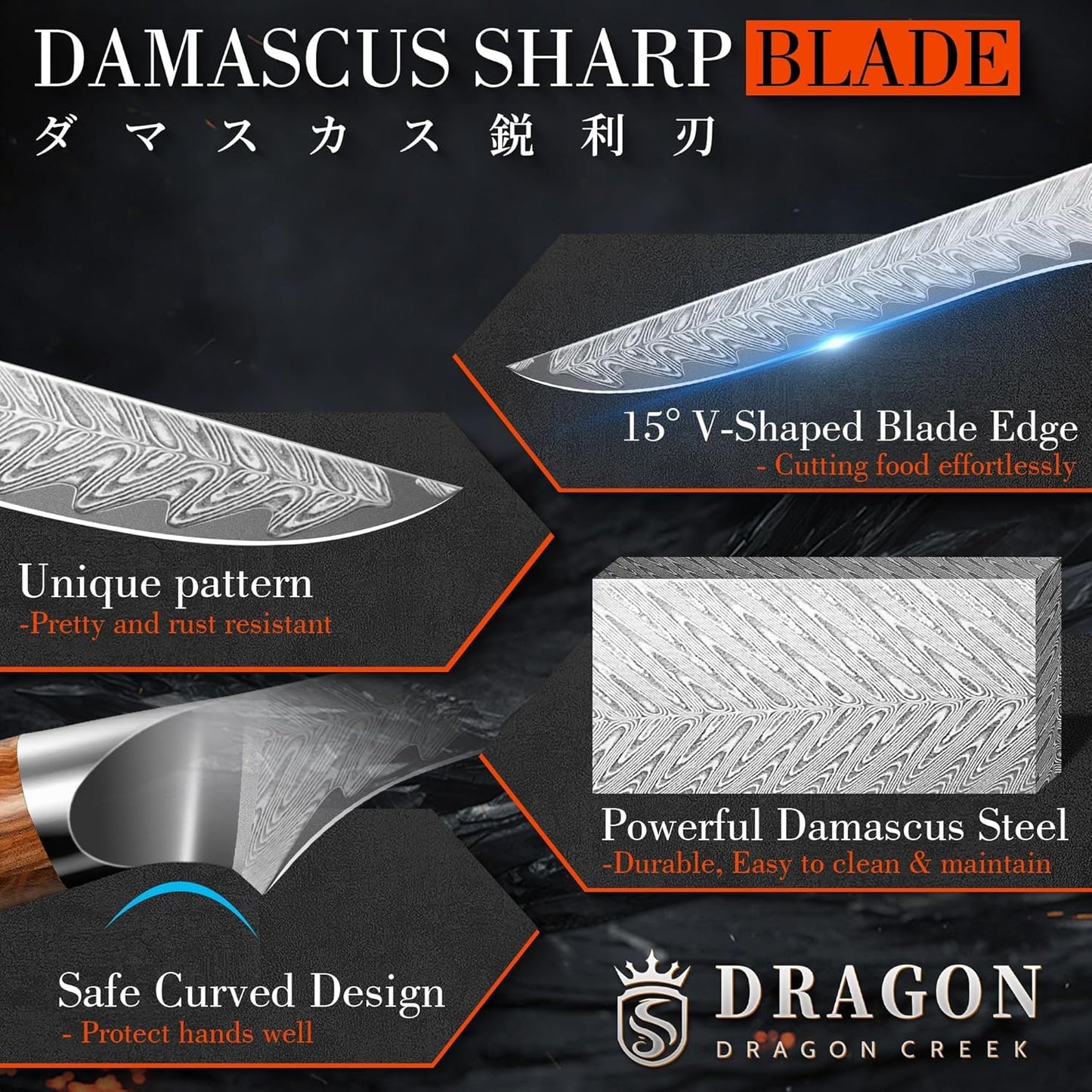 Chef Boning Knife | Full Tang Deboing Fruit Potato Knife