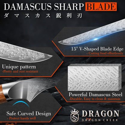 Chef Boning Knife | Full Tang Deboing Fruit Potato Knife