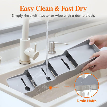 Compact Flatware Drawer Organizer, Narrow Silverware Tray for Kitchen Drawers, Plastic Cutlery Holder for Spoons, Forks and Knives, Utensils Storage Organization, 2 Pack, Gray