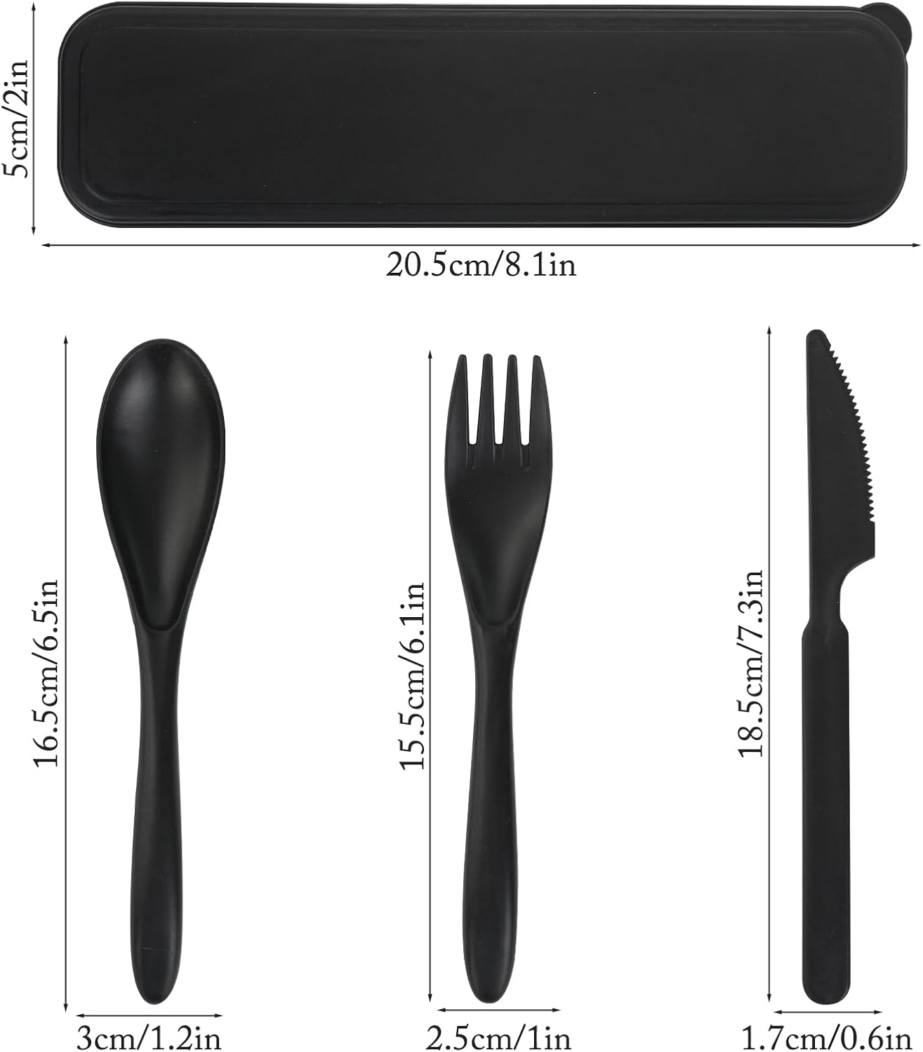 Zoyiancy 2 Sets Reusable Utensil Set with Case, Green, Blue Travel Utensils | Spoon Knife Fork Lunch Box, Wheat Straw, Portable Easy To Carry, Dishwasher Safe, Office School Camping Travel Daily Use