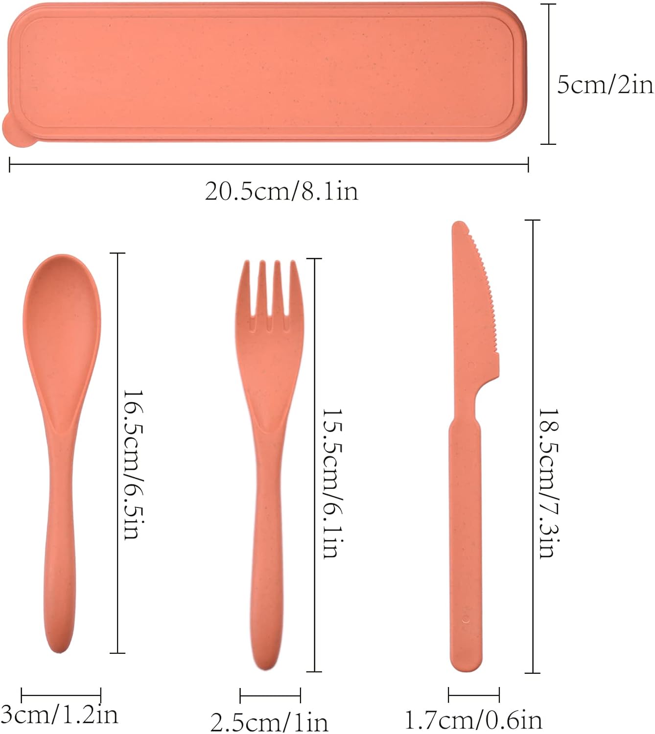 Zoyiancy 2 Sets Reusable Utensil Set with Case, Green, Blue Travel Utensils | Spoon Knife Fork Lunch Box, Wheat Straw, Portable Easy To Carry, Dishwasher Safe, Office School Camping Travel Daily Use