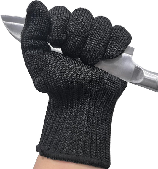 Cut Resistant Gloves Food Grade Level 5 Protection， for Mandolin Slicing Etc(Stainless Steel Wire Braid) 2 Pairs