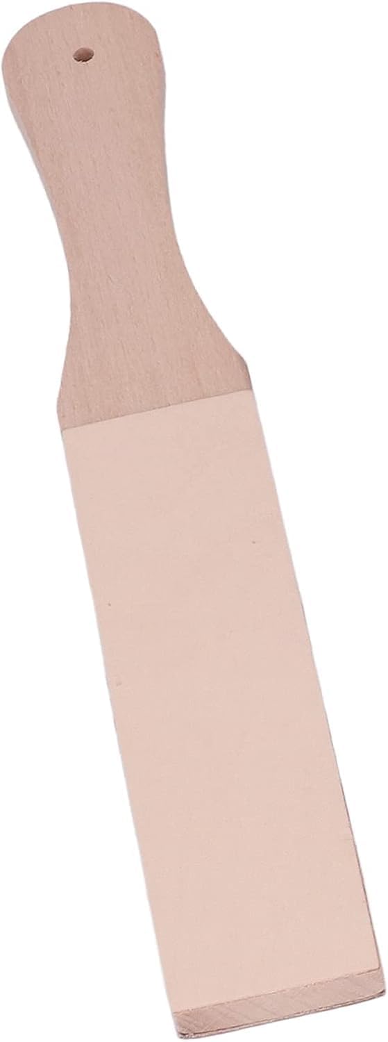 Double Sided Leather Strop Kit, Knife Strop Leather Strop Knife Stropping Block for Woodworking Sharpening Honing Knives Leather Knife Sharpening Polishing(#01)