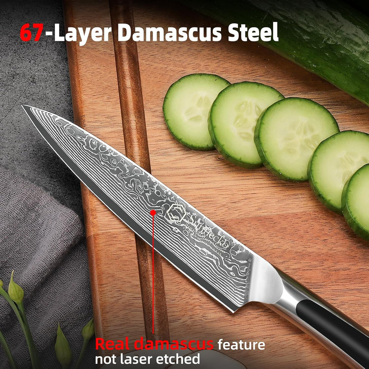 Kitchen Knife Japanese Damascus Santoku Knife 7 Inch