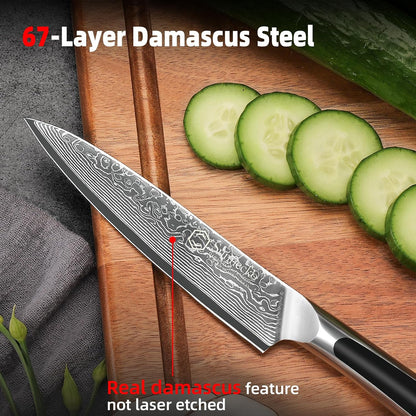 Kitchen Knife Japanese Damascus Santoku Knife 7 Inch