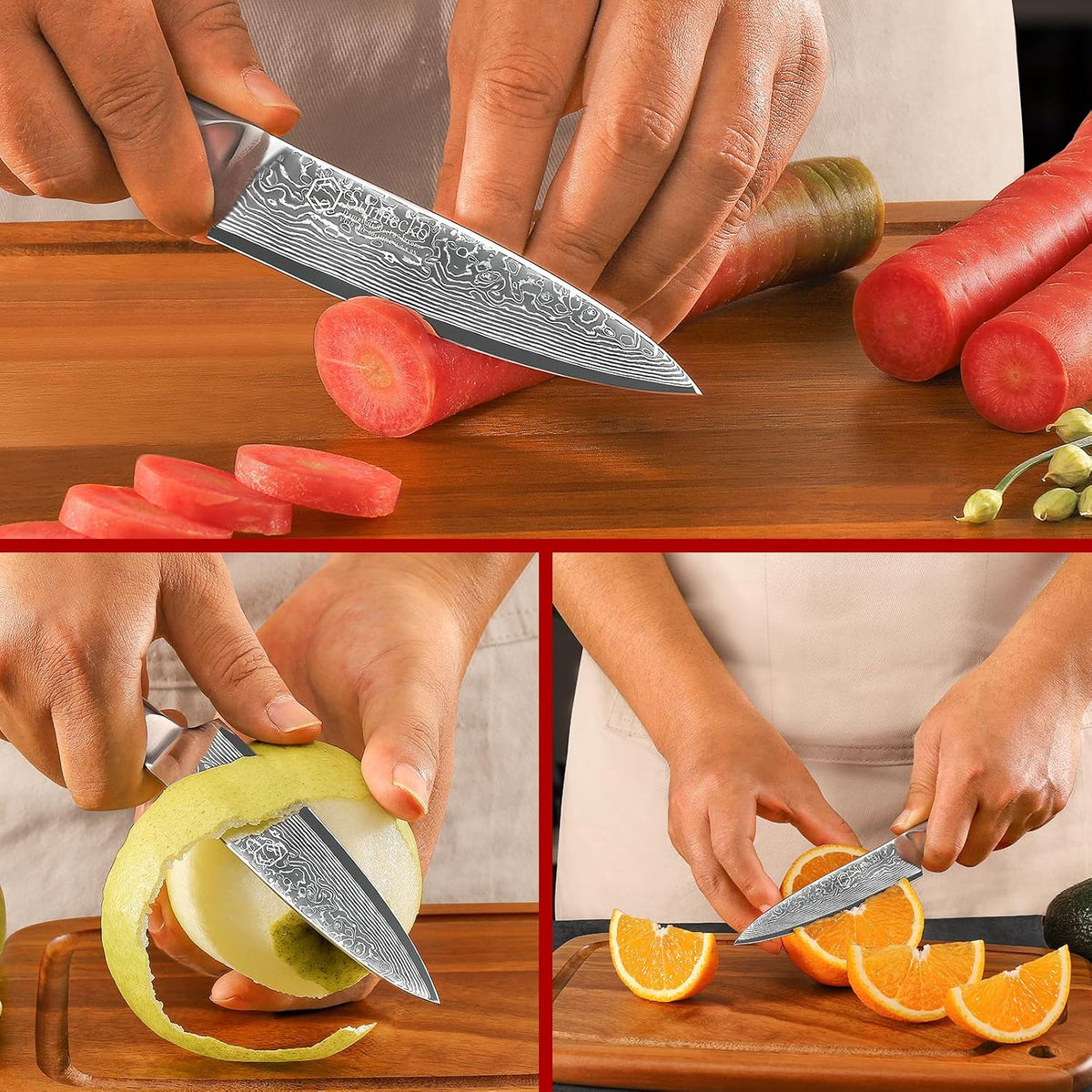 Kitchen Knife Japanese Damascus Santoku Knife 7 Inch