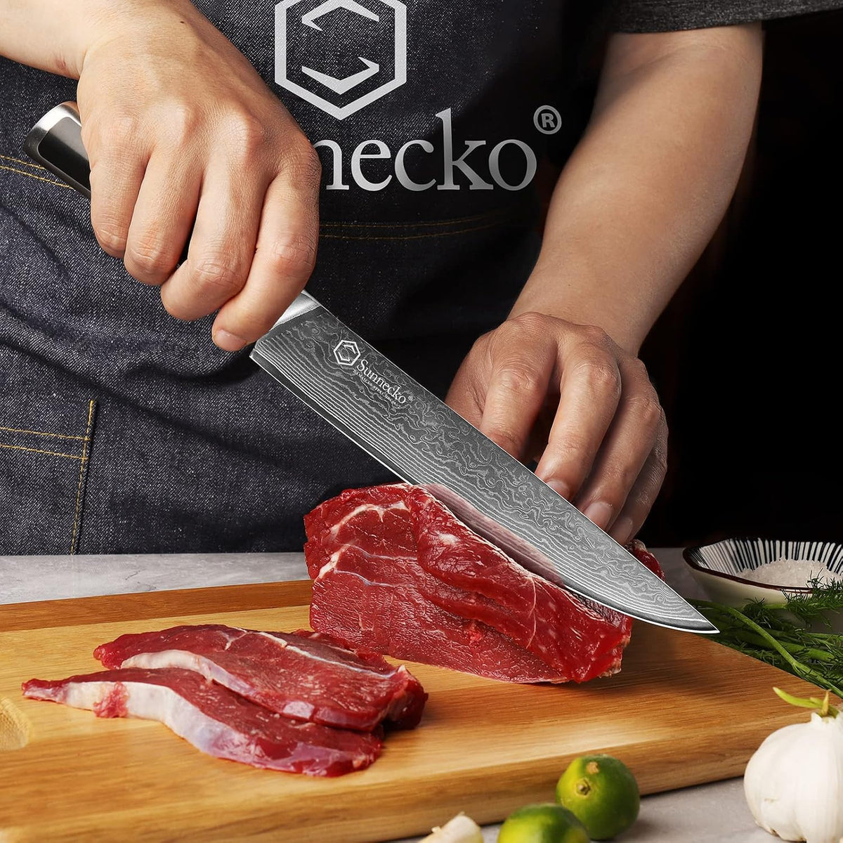 Kitchen Knife Japanese Damascus Santoku Knife 7 Inch