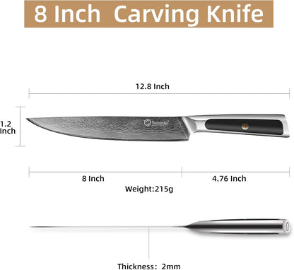Kitchen Knife Japanese Damascus Santoku Knife 7 Inch