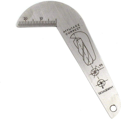 118 Degree Drill Bit Angle Gauge Drill Bit Sharpening Gauge Drill Sharpening Gauge Grinding Angle Drill Protractor Stainless Steel Angle Drill Sharpening Tool