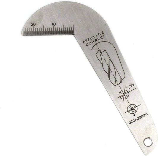 118 Degree Drill Bit Angle Gauge Drill Bit Sharpening Gauge Drill Sharpening Gauge Grinding Angle Drill Protractor Stainless Steel Angle Drill Sharpening Tool