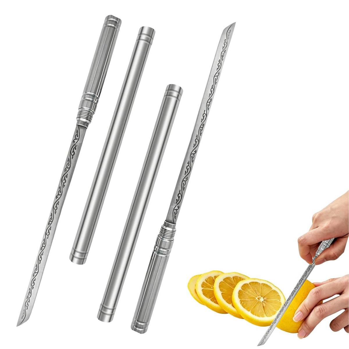 Stainless Steel Blade, Outdoor Portable Stainless Steel Mini Stick Fruit Knife, All Steel Fancy Letter Opener Envelope, Multipurpose Survival Tactical Knife 9.5 Inch