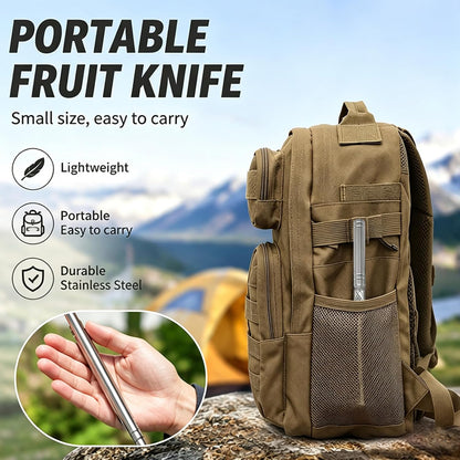 Stainless Steel Blade, Outdoor Portable Stainless Steel Mini Stick Fruit Knife, All Steel Fancy Letter Opener Envelope, Multipurpose Survival Tactical Knife 9.5 Inch