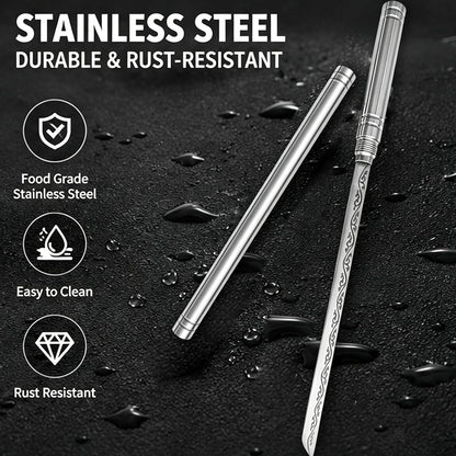Stainless Steel Blade, Outdoor Portable Stainless Steel Mini Stick Fruit Knife, All Steel Fancy Letter Opener Envelope, Multipurpose Survival Tactical Knife 9.5 Inch