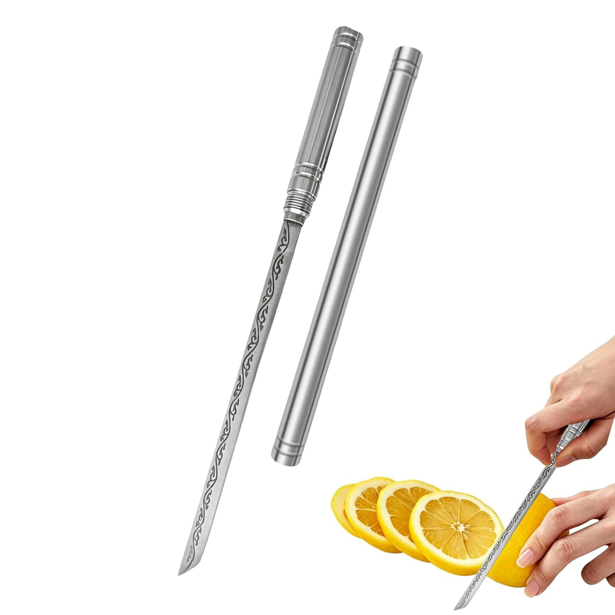 Stainless Steel Blade, Outdoor Portable Stainless Steel Mini Stick Fruit Knife, All Steel Fancy Letter Opener Envelope, Multipurpose Survival Tactical Knife 9.5 Inch