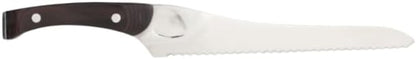 Forged German Stainless Steel Serrated Bread Knife, 8.5" Blade with Walnut Packwood Handle