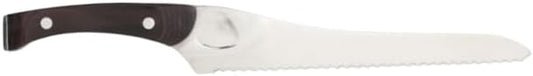 Forged German Stainless Steel Serrated Bread Knife, 8.5" Blade with Walnut Packwood Handle