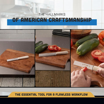 Sani-Safe 6" Vegetable/Produce Knife | S186PCP | High-Carbon Steel Blade | Slip-Resistant Polypropylene Handle | Professional Grade Kitchen Knife | Made in USA