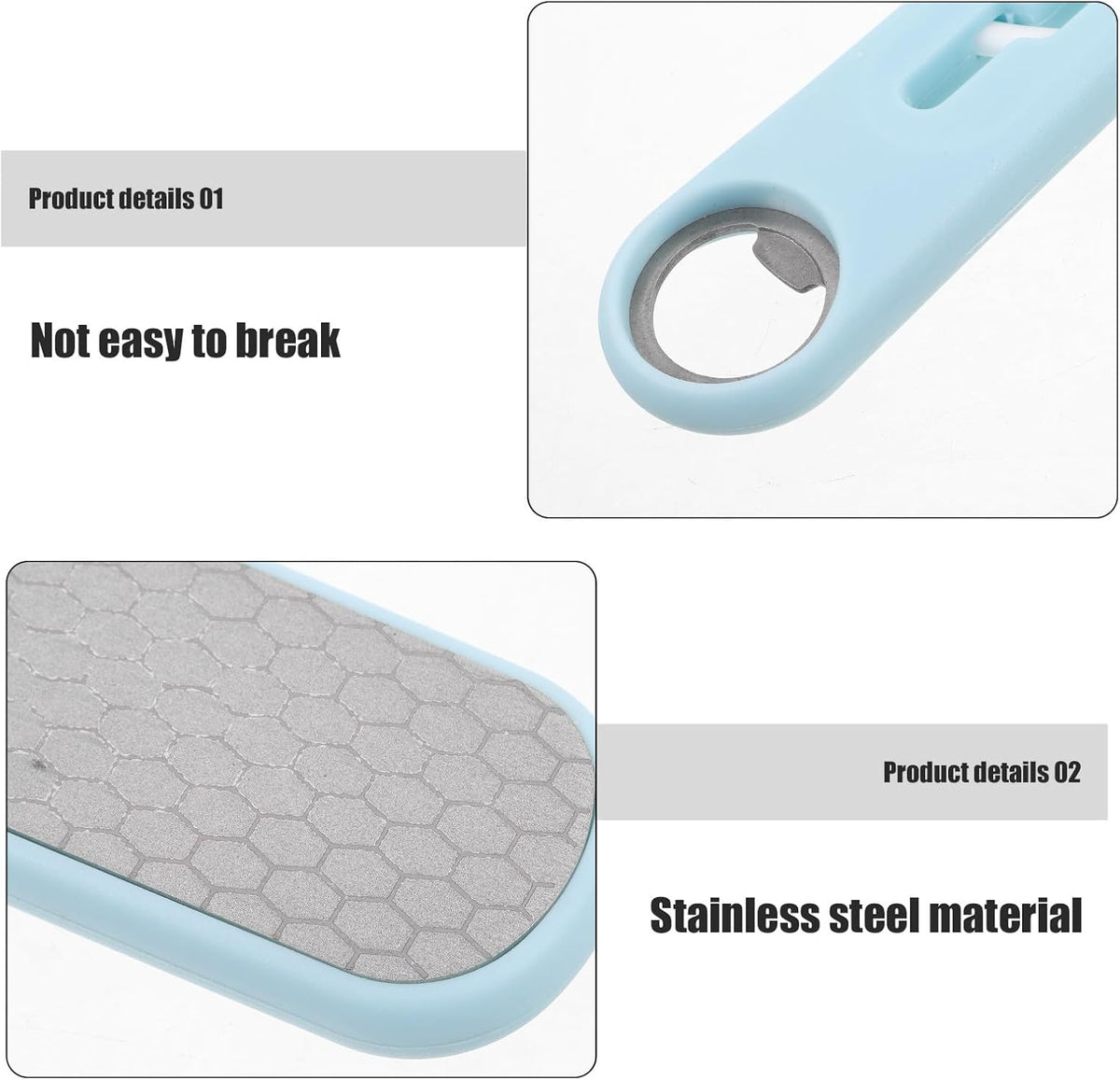 Stainless Steel Sharpening Stone round Shape Multifunctional Knife Sharpener with Holder Blue for Home Kitchen Gardening Pruner and Chisel Tools